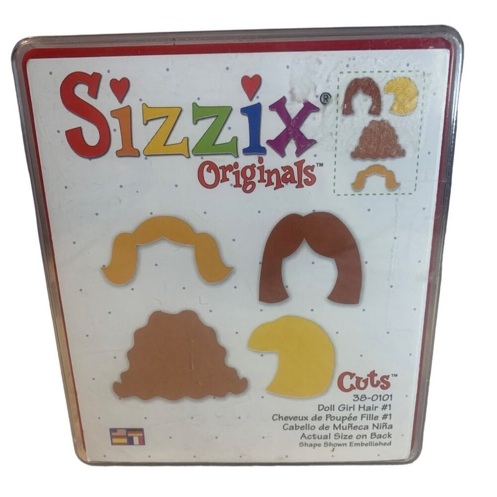 Sizzix Doll Girl Hair 1 Large Die Cutting Hair Designs 38-0101 Craft Shapes